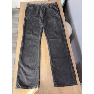 Levis 514 Carpenter Jeans Mens 34x32 Black Straight Fit Utility Workwear Denim